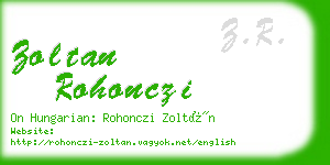 zoltan rohonczi business card